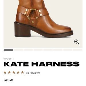 Women's sz 10 FRYE Brown Leather Harness Boots NWT